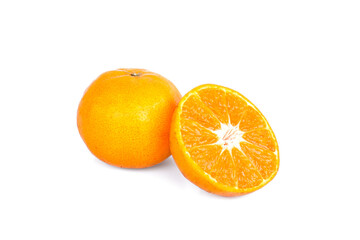 Fresh Oranges isolated on white background.