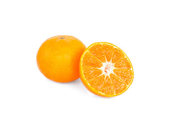Fototapeta na wymiar Fresh Oranges isolated on white background.
