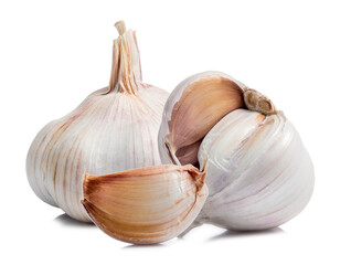 garlic isolated on white background