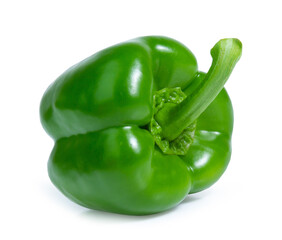 green sweet pepper isolated on white background