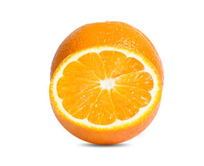 Orange fruit. Orang slice isolate on white background