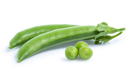 green Pea vegetable isolated on white background