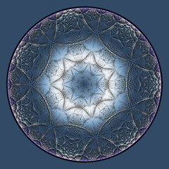 3d effect - abstract fractal round pattern