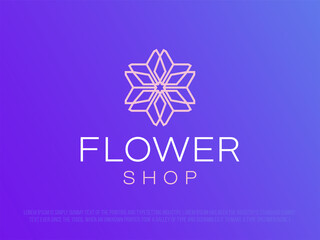 Modern professional logo for flowers shop or flowers hall