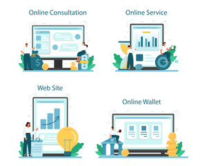 Capitalization of a company online service or platform set. Appraisal of company