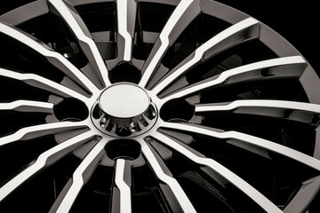 new black aluminum alloy wheel die cast disc close up