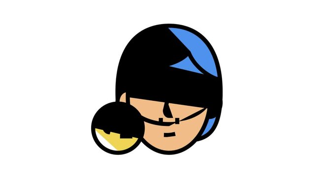 Oxygen O2 Chemical Icon Animation Diatomic Molecule And Oxygen Bubbles, Blood And Water, Facial Mask And Medical Equipment