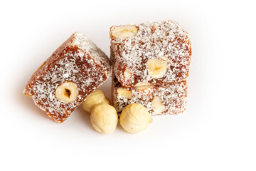 Traditional Turkish Dessert Cezerye With Hazelnut