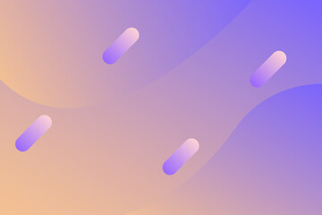 Minimal Colorful Wavy Background. Dynamic Composition of Shapes. Creative Wallpaper. Fashionable Gradient Shapes.