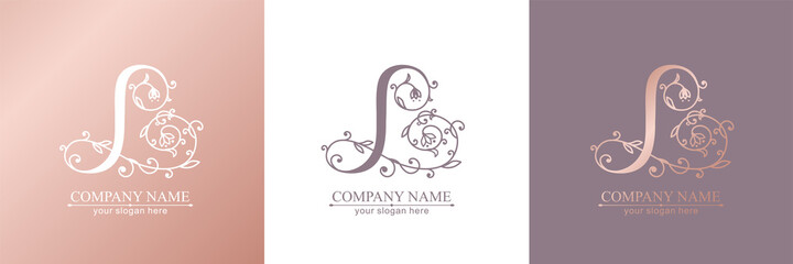 Premium Vector L logo. Monnogram, lettering. Personal logo or sign for branding an elite company.
