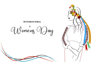 woman in national dress, international women's day