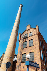 Fototapeta premium Norrkoping Stadsmuseum Building and Chimney