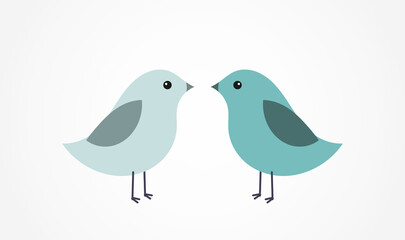 Couple of cute blue birds.