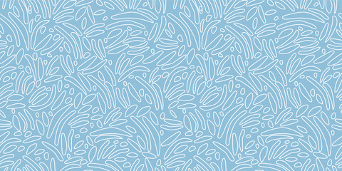 Seamless Pattern Abstract White Spots on Blue Background Vector Illustration