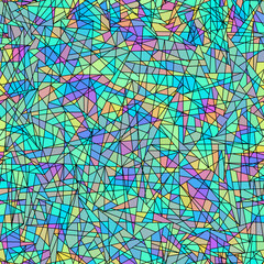 Seamless mosaic art pattern. Abstract art background.. Vector image.