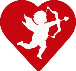Angel Valentine's Day. Heart