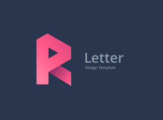 Letter R logo icon design template elements