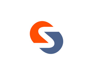 Letter S or number 5 logo icon design template elements