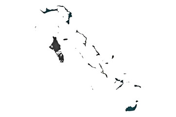 Karte und Fahne von Bahamas auf Filz