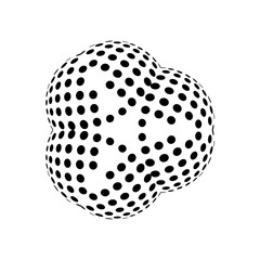 Vector abstract concentric design dotted circles background.