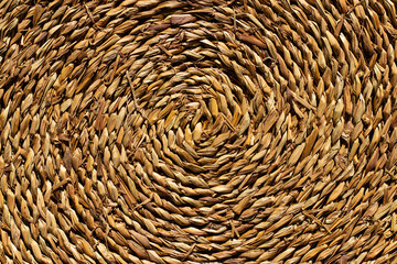 Circular background made of reeds