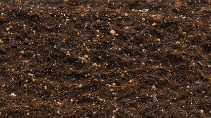 Black land for plant background.