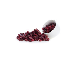 Dry Cranberry fruit isolated on white background