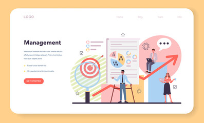 Networking web banner or landing page. Customer relations idea