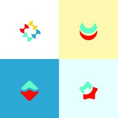 Different abstract trendy symbols for your design