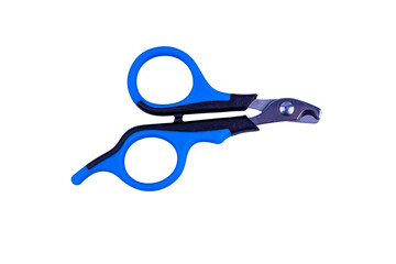 Pet nail clipper (scissors for claws) isolated on white background