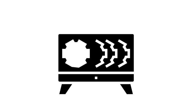 Computer Pc Monitor Icon Animation Full Hd And 4k Resolution, Oled, Ips And Led Display, Hdmi, Vga And Dvi Computer Screen Port