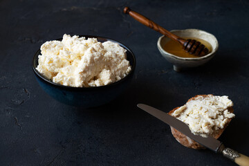 Home made fresh  freshricotta cheese rustic