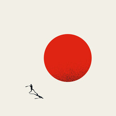 Business leader vector concept. Symbol of courage, bravery, fearless leadership and success.