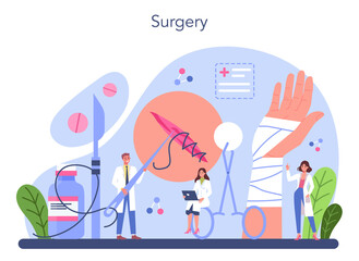 Surgeon concept. Doctor performing medical operations. Professional