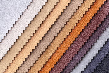 Sample of leather textile brown and gray colors, background.
