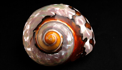 Turbo sarmaticus single oyster snail shell