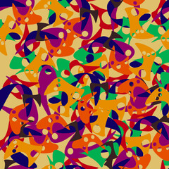 Seamless vector background made of abstract elements.