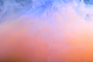 Abstract orange and blue background from fluid.