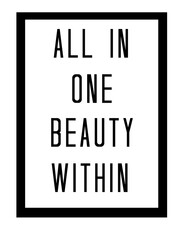 Slogan design 'all in one beauty' 