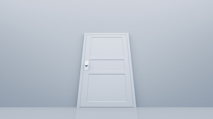 Door Opening to the brilliant Future, way to Heaven and Success. 3D illustration.