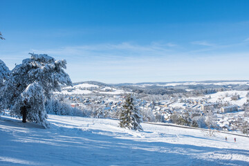 Winterlandschaft bei Oberweißbach im Thüringer Wald