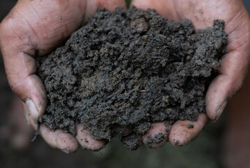 Dirt for farming and agriculture shot with narrow depth of field