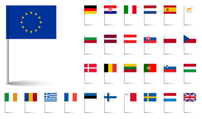 all country flags of European Union