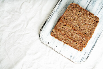 Traditional german rye bread with seeds