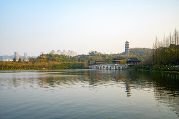 Fototapeta premium Natural scenery of Chongqing Garden Expo, China