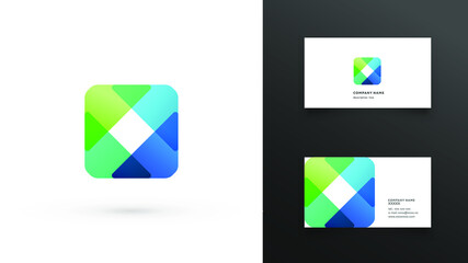 Modern icon design logo element with business card template. Best for identity and logotypes.
