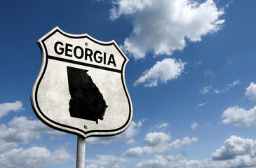 Road sign for US State of Georgia