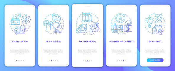 Naklejka premium Flood protection onboarding mobile app page screen with concepts. Improve water quality walkthrough 5 steps graphic instructions. . UI vector template with RGB color illustrations