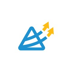 triangle  Arrow icon vector illustration