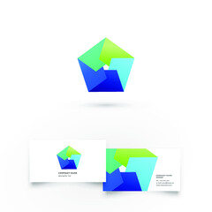 Modern icon design logo element with business card template. Best for identity and logotypes.